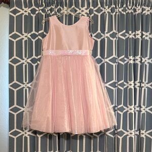 Kid's Dream Pink Tulle Dress with Sequin Detail
